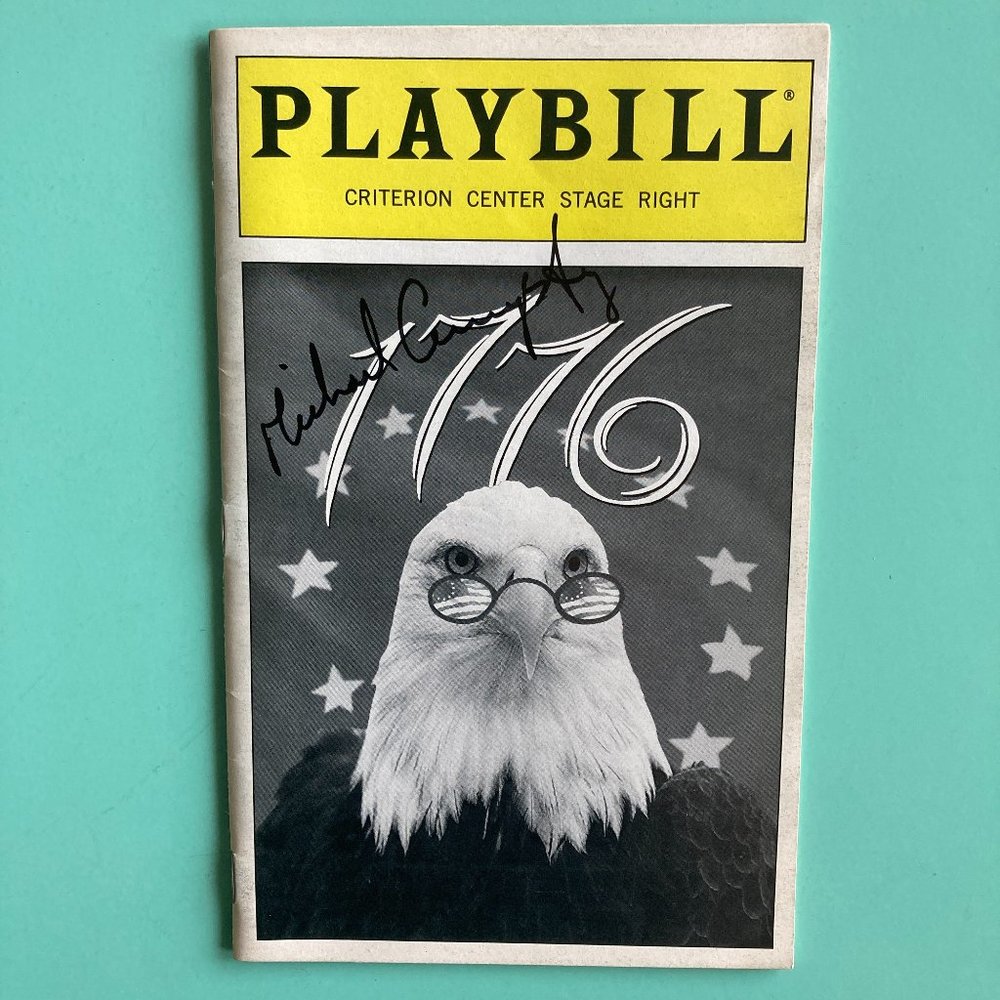 Michael Cumpsty (Only) Signed Playbill 1776 Brent Spiner & Paul Michael Valley